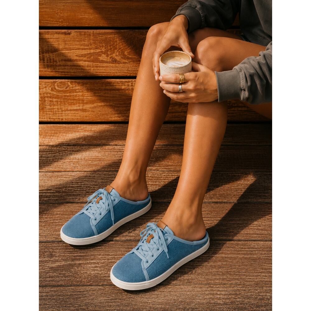 OLUKAI Pehuea Li Blue Convertible Slip On Sneakers Size 8.5